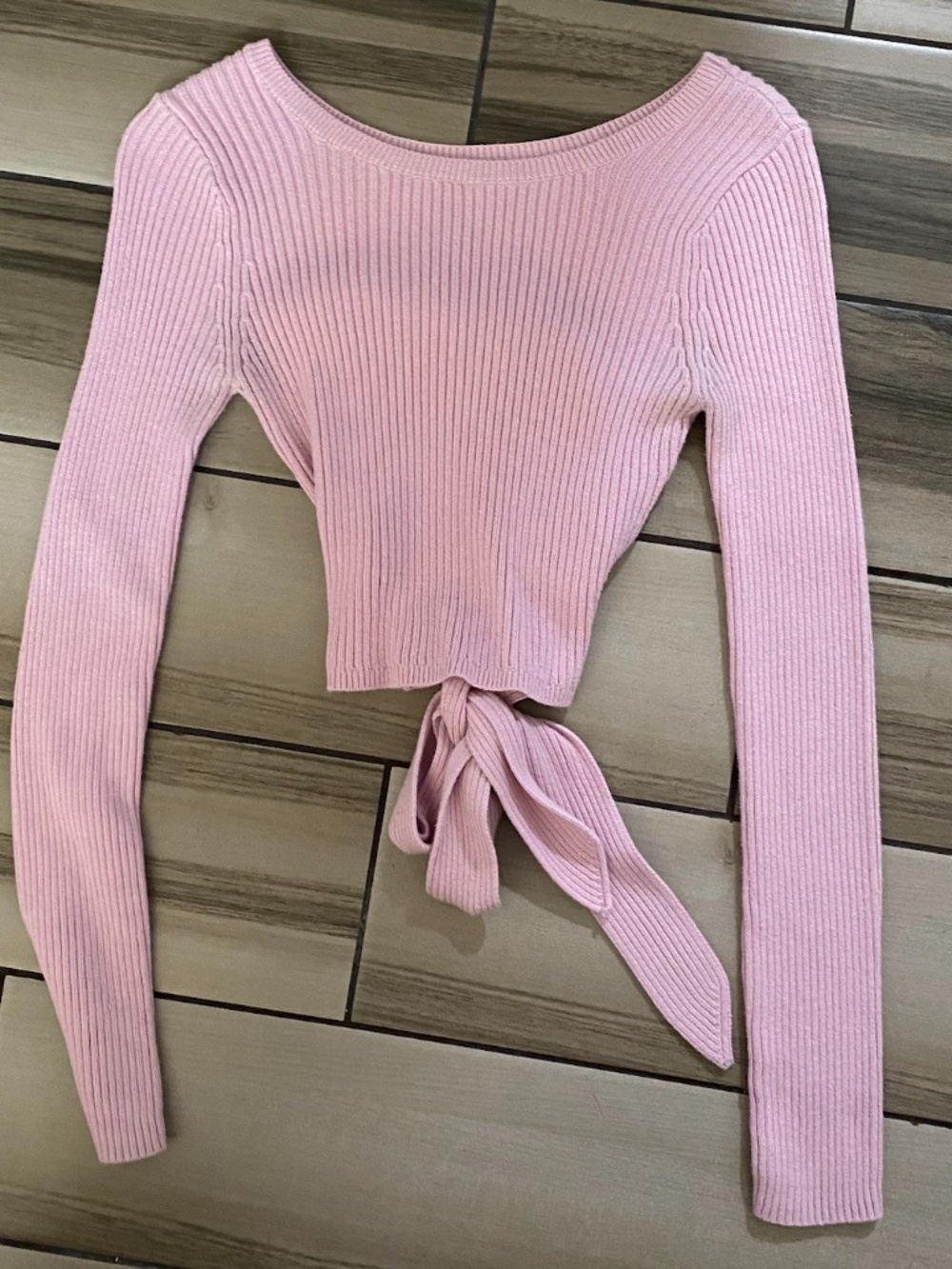 Hollister Crop Multi-Way Tie-Hem Sweater - Picture 2 of 3